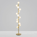 Home standing Decorative Ball Lighting Indoor floor Lamp Contemporary simple luxury gold wrought iron floor lamp